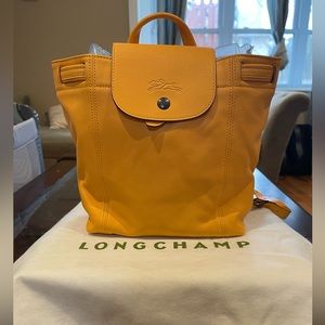 Longchamp Le Pliage Cuir Leather XS Backpack Melon New